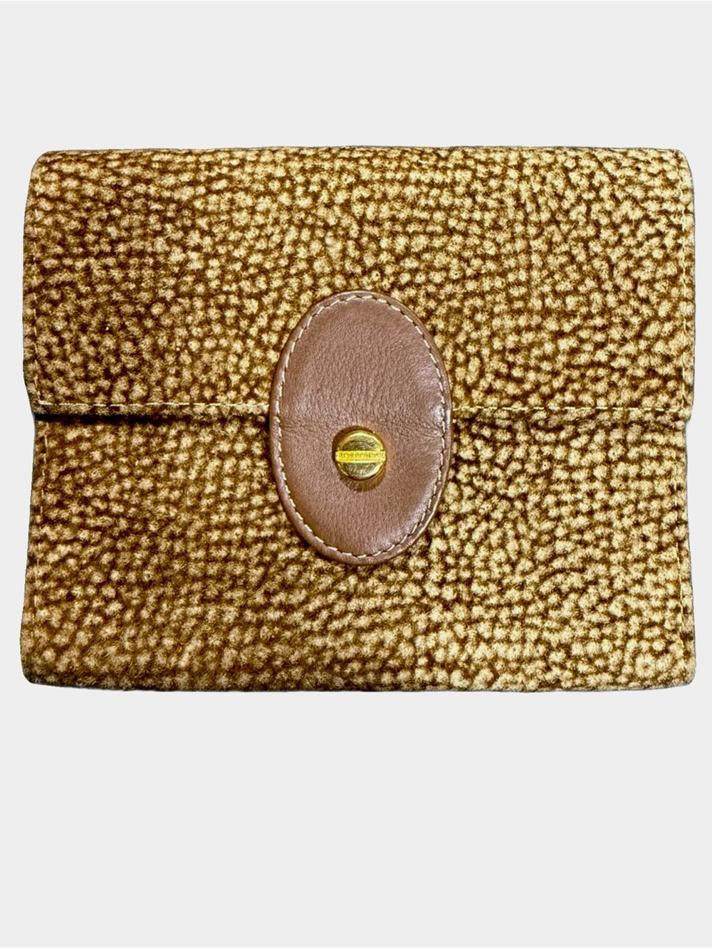 Borbonese by Redwall Suede Quail Partridge Eye Wallet Made in Italy